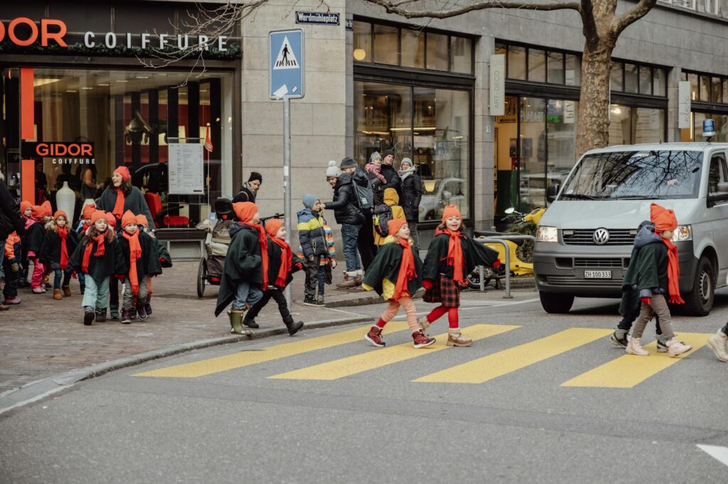 Zürich kindergarten children playing