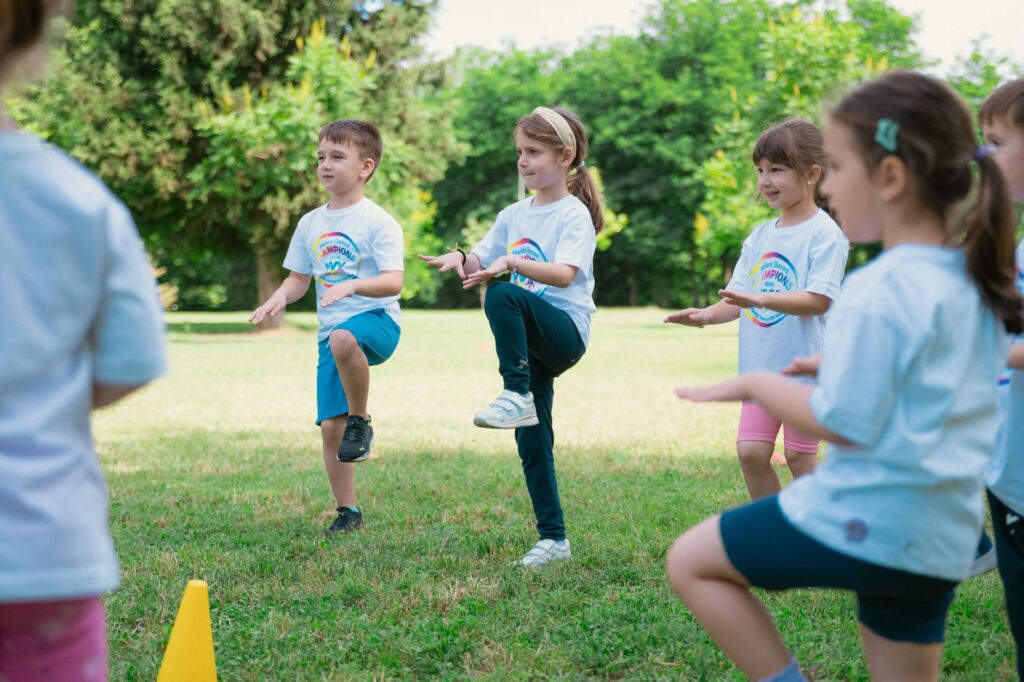 children playing outdoors movement park