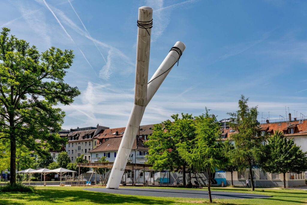 Biel Bienne Switzerland school children playground