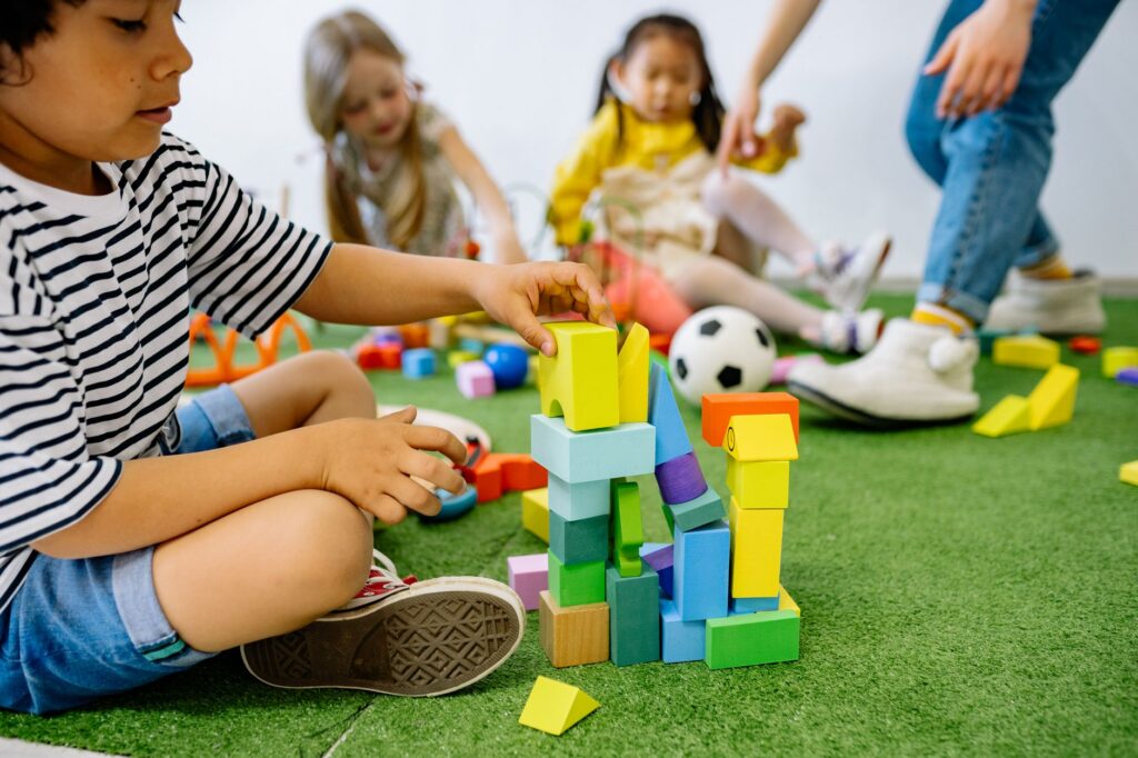 german kindergarten children playing